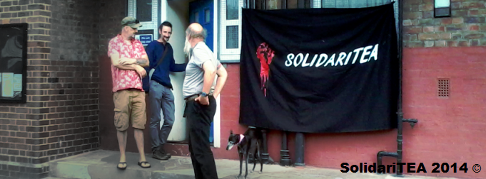 Picture showing official launch and SolidariTEA banner
